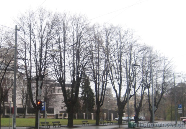 Latvijas Nacionālās operas majestātiskā ēka izceļas uz kailo koku fona. Vairāk informācijas par LNO iespējams atrast Operas interneta vietnē www.opera 38159