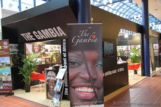 Āfrikas valsts Gambijas stends izstādē. Vairāk informācijas par Gambiju var atrast interneta vietnē www.visitthegambia.gm 41233