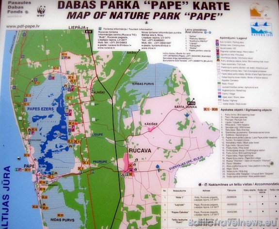 Parka kodolu veido Papes ezers – 12 km2 liels un 0,3 m dziļš piekrastes lagūnveida ezers un Nidas purvs ar tiem pieguļošajām teritorijām 44711