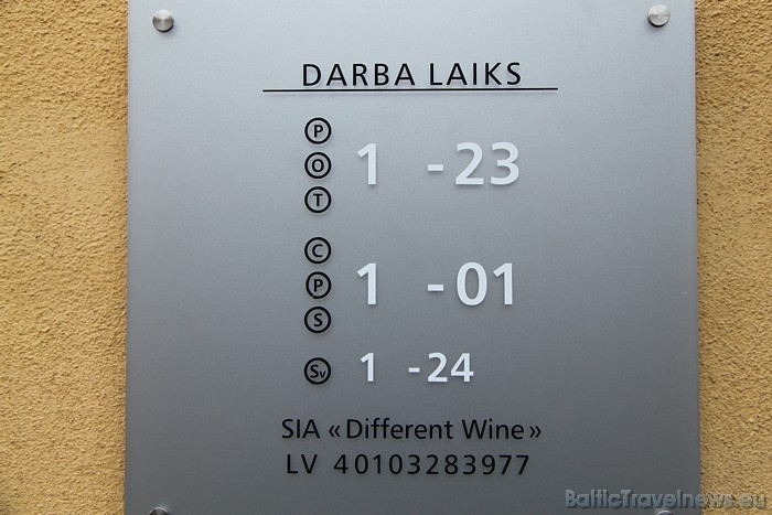 Darba laiks ir no pulksten 13:00. Vairāk informācijas (drīzumā arī latviski) -  differentwine.lv 49938