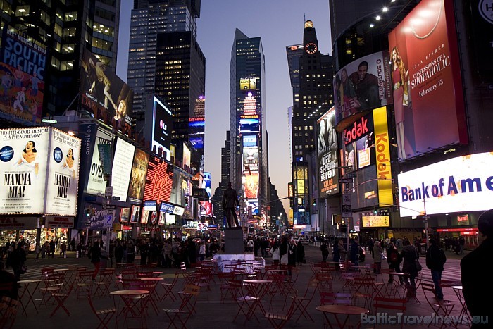 Žilbinošā metropole Ņujorka ir viena no tūristu iecienītākajām pilsētām visā pasaulē
Foto: www.nycgo.com/Jen Davis 51433