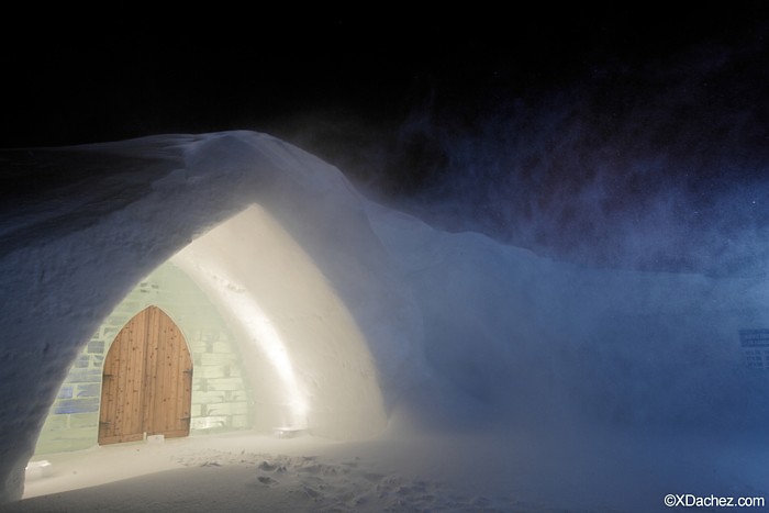 Tā ir vienīgā ledus viesnīca Amerikā. Hôtel de Glace darināta no 15 tonnām sniega un 5 tonnām ledus
Foto: ©Xdachez.com 53888