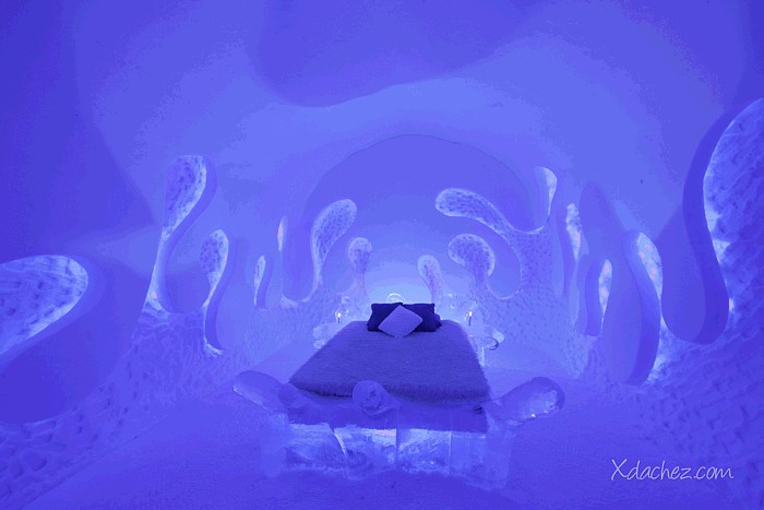 Vairāk informācijas par ledus viesnīcu Hôtel de Glace iespējams atrast interneta vietnē www.hoteldeglace-canada.com
Foto: ©Xdachez.com 53916