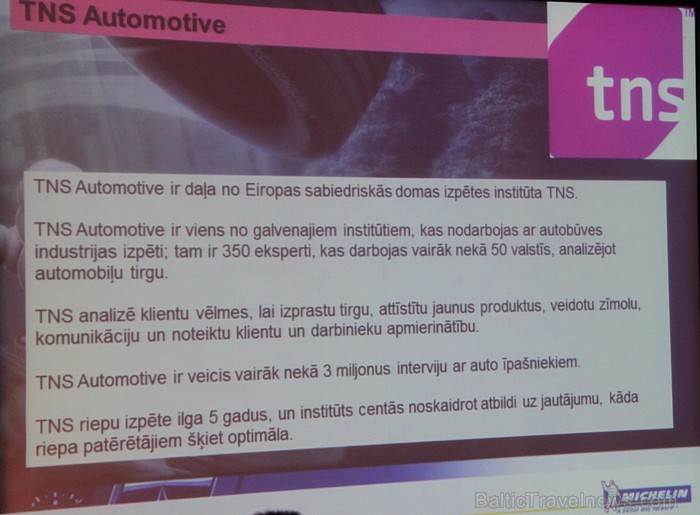 Riepu ražotājs Michelin 9.03.2011 prezentēja Baltic Beach Hotel viesnīcā jaunākos riepu modeļus un priekšrocības pret citiem riepu ražotājiem 56822