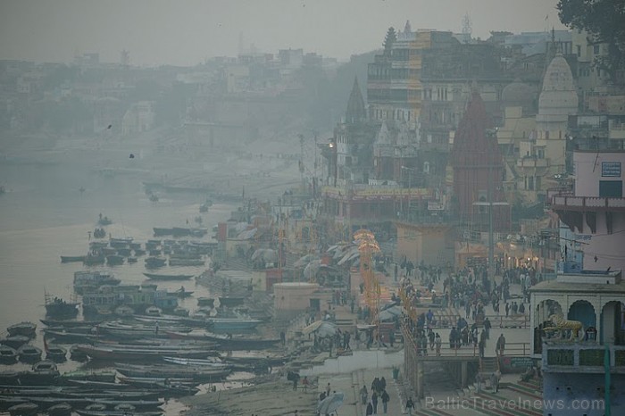 Gangas upes promenāde (Gāti) Hindu svētajā pilsētā Varanasī. Foto: Guna Bērziņa 56979
