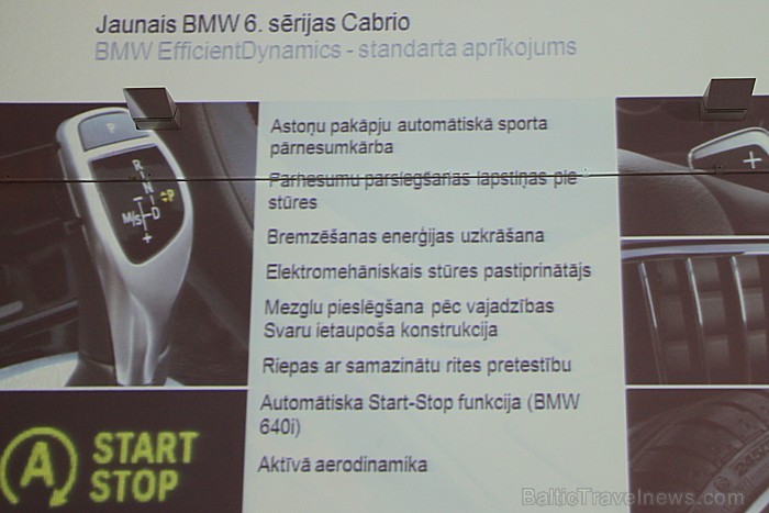 BMW 6.sērijas Cabrio (BMW 650i) prezentācija 14.03.2011 izstāžu zālē «Arsenāls» Vairāk informācijas - BM Auto vai WESS Select 57033