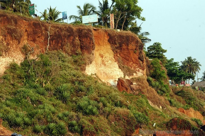 Kerala- štats Indijas DA piekrastē ir izcils atpūtas un dabas tūrisma galamērķis. Red Cliff, Varkalai. Foto: Guna Bērziņa 57182