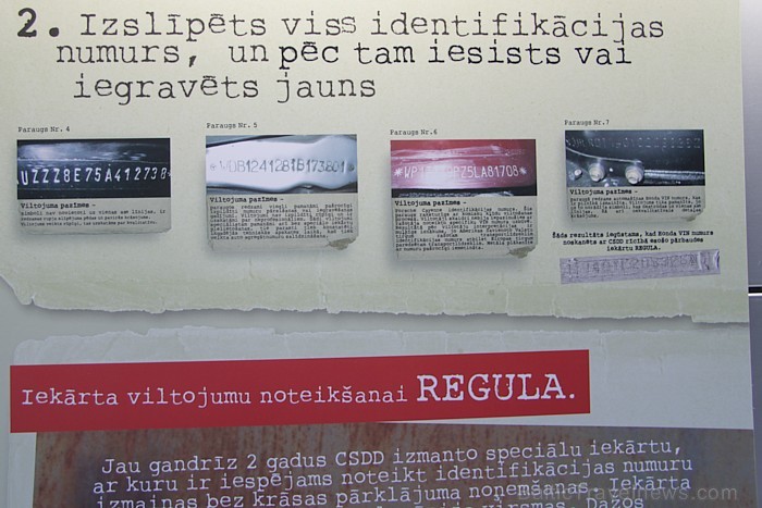 17.03.2011 Rīgas Motormuzejā atklāta jauna, netradicionāla izstāde «Pat nemēģini! Pieķers!» Ekspozīcijā apskatāmas CSDD darbinieku izņemtās viltotās a 57231