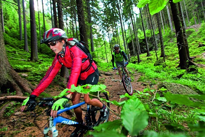 Arī vietējie riteņbraucēji ir iecienījuši Tīringenes meža takas
Foto: Lars Schneider 57949