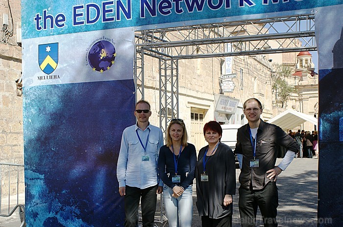 Maltā notika EDEN ikgadējā konference, (no kreisās) Armands Muižnieks (TAVA), Gunta Ušpele (Jūrmalas TIC), Ilona Līduma (Tērvetes dabas parks) un Arti 58346