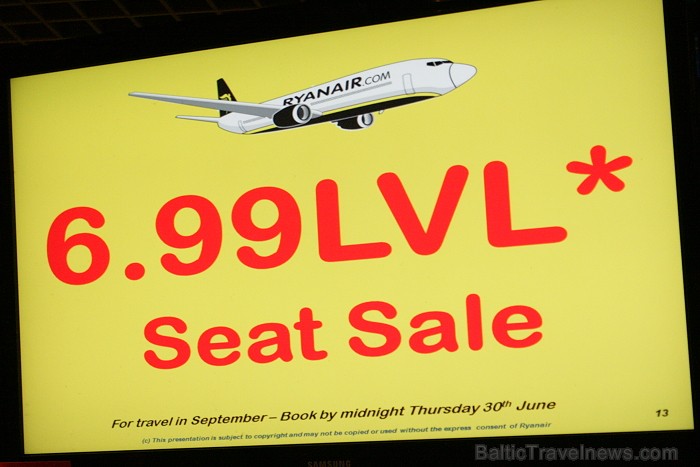 28.06.2011 Starptautiskajā lidostā Rīga tika sagaidīts lidsabiedrības Ryanair 5.000.000 pasažieris. Par godu šim notikumam Ryanair piedāvā iegādāties  62559