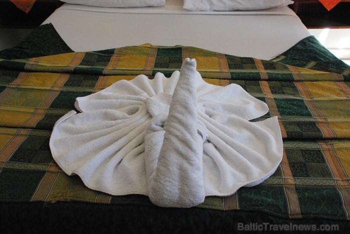 Gandrīz katrā viesnīcā viesi tiek pārsteigti ar dvieļu origami locījumiem - www.novatours.lv 69552