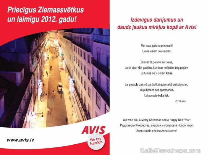 Paldies autonomas AVIS kolektīvam par apsveikumu! www.avis.lv 70869