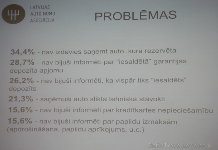 5.07.2012 Latvijas Auto nomu asociācija viesnīcā Radisson Blu Elizabete prezentēja 10 ieteikumus, kurus būtu jāievēro tiem, kuri nomā automašīnas - ww 78381