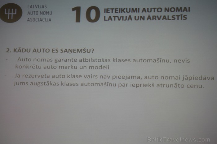 5.07.2012 Latvijas Auto nomu asociācija viesnīcā Radisson Blu Elizabete prezentēja 10 ieteikumus, kurus būtu jāievēro tiem, kuri nomā automašīnas - ww 78387