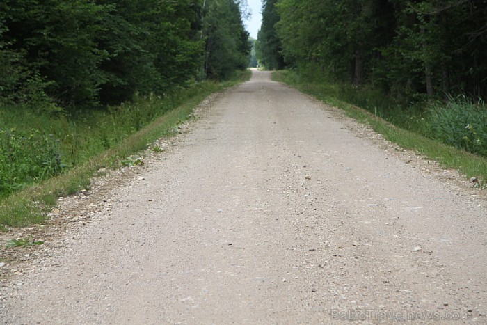 Ceļš līdz šosejai A6. Cerams, ka Satiksmes ministrija padomās par tūristu labsajūtu un noasfaltēs ceļu līdz Latvijas lielākajam akmenim. Foto sponsors 79016