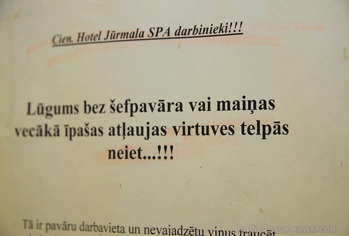 Viesnīcas restorānā ir stingra kārtība, lai nepiederošas personas neuzturas šajās telpās 82709