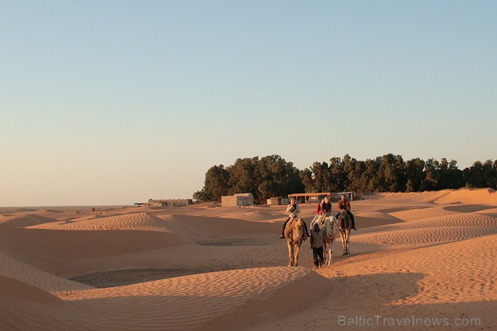 Dodies ar kamieli iepazīt Sahāras saullēktu Tunisijā. Vairāk informācijas par Tunisiju kā tūrisma galamērķi www.tourisme.gov.tn 90031