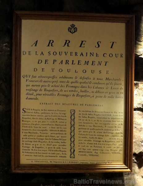 Muzēja lepnums - senākā līdz mūsdienām saglabājusies rakstiskā liecība par Rokfortas sieru ir no 1666. gada 31. augusta 91567