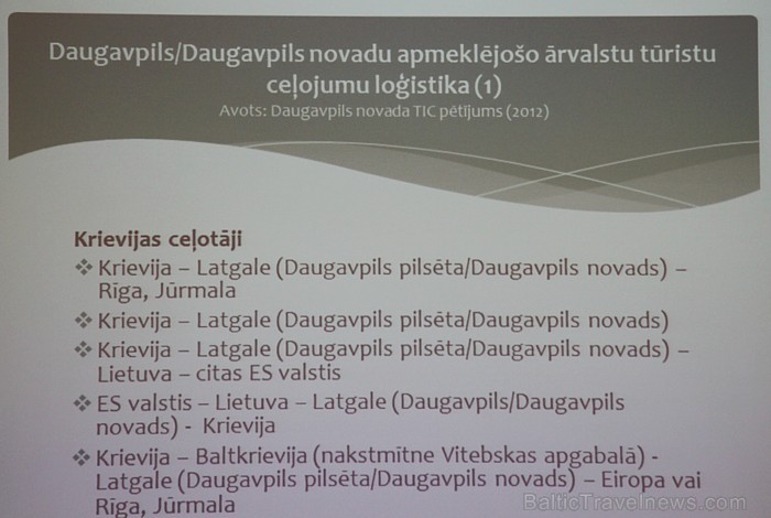 Daugavpils TIC vadītāja Lolita Kozlovska ar referātu - «Daugavpils Latgales un pārrobežu tūrisma maršrutu krustpunktā» 93221