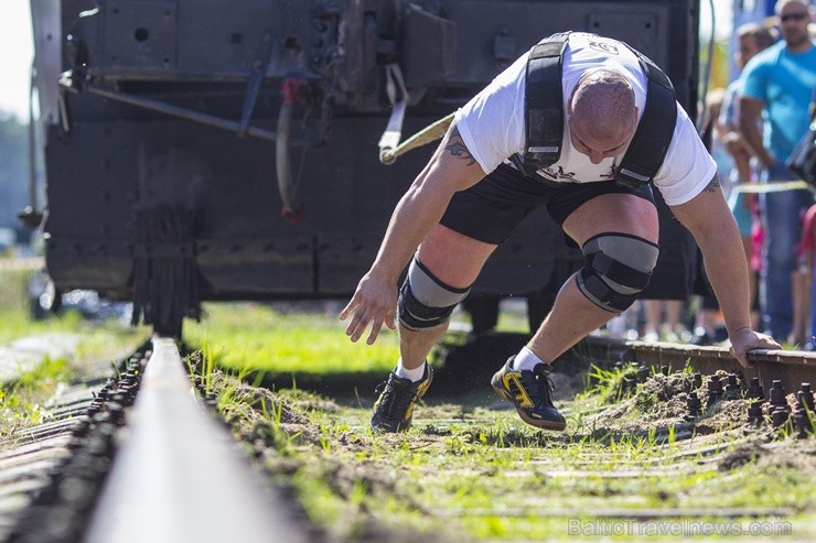 Latvijas Dzelzceļa vēstures muzejā norisinājās Latvijas čempionāts smaguma vilkšanā 103534