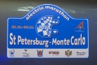 Rātslaukumā ieradušies elektromobiļu rallija Sanktpēterburga – Montekarlo dalībnieki 1
