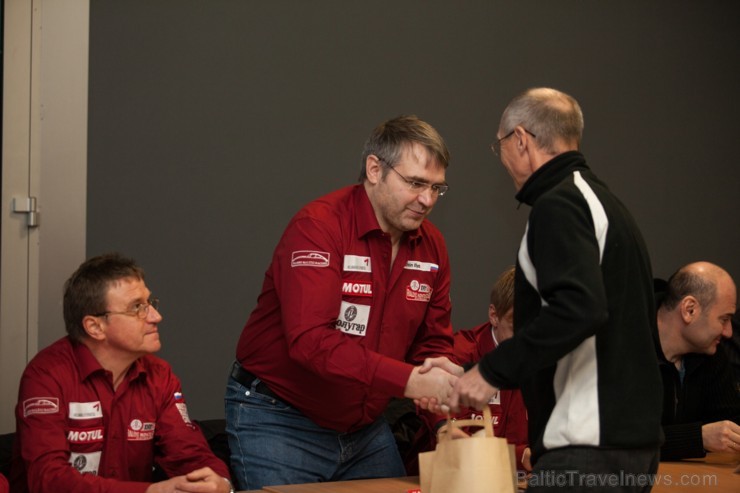 15.12.2013 sacīkšu trases Biķernieki administrācijas ēkā notika Russo Baltic Racing Team komandas prezentācija vēsturiskajam rallijam Monte Carlo Hist 111130