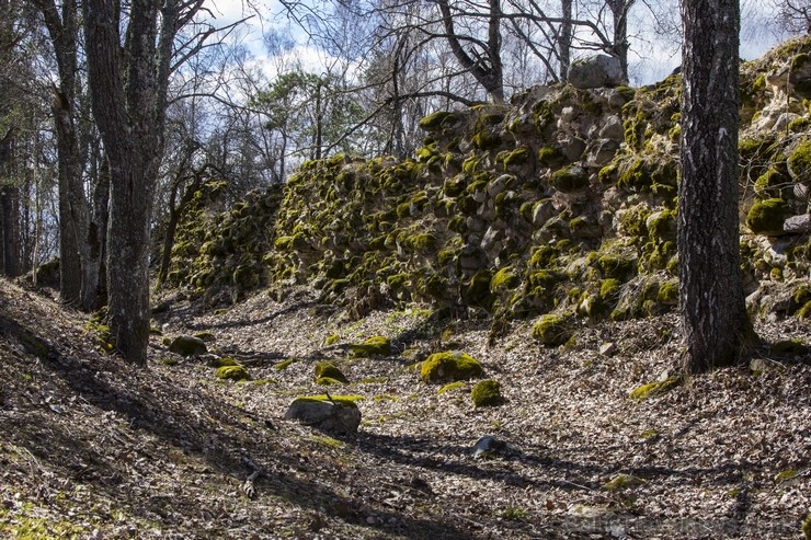 Viduslaikos Mākoņkalnā atradās Volkenbergas pils, kuras drupas vēl saglabājušās. Tas bija vissenākais krustnešu cietoksnis Lotigolas zemē, kuru Livoni 118488