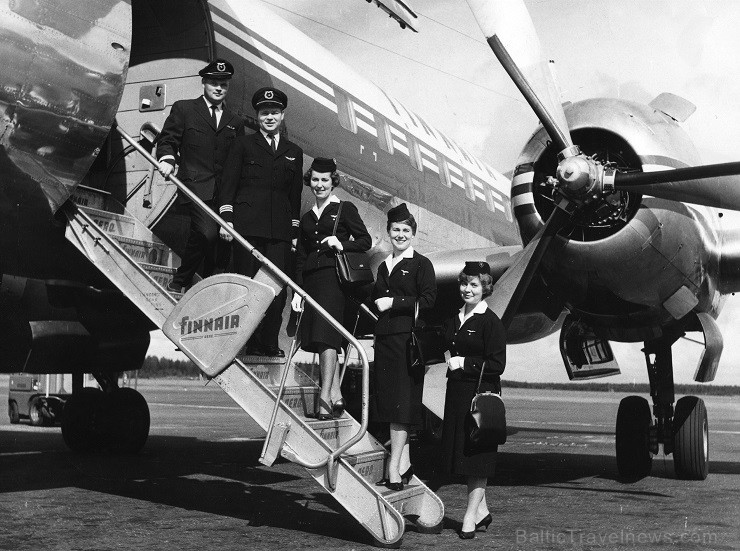 Finnair Londonas inaugurācijas lidojuma komanda 119374