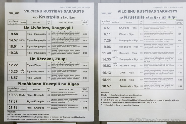 Krustpils stacija ir lielākā līnijas Rīga - Daugavpils starpstacija, kura izbūvēta līdz ar līnijas būvniecību 1861. gadā. Vecā stacijas ēka tika sagra 124934