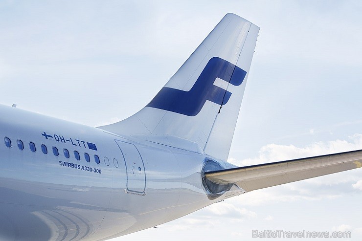 Aviokompānijas Finnair lidmašīnas Airbus aste. Vairāk informācijas  - www.finnair.lv 127805