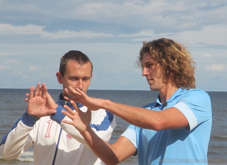 Jūrmalas 5 zvaigžņu viesnīcas Baltic Beach Hotel pludmale top gatava pludmales volejbola sacensībām «CEV Satellite Jūrmala» - Jurmala.beachvolley.lv 132112