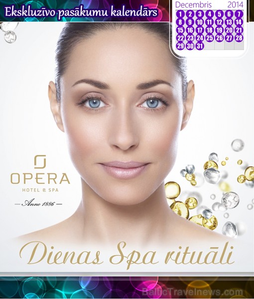 Ziemas Dienas Spa rituāli no 65 EUR – relaksācija saunā, tvaika pirtī un baseinā, 3 Spa procedūras un pusdienas. Vairāk: www.operahotel.lv 139243