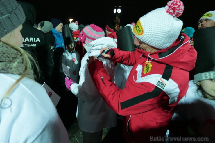 Siguldas bobsleja un kamaniņu trasē sestdien startēja 45. FIL pasaules čempionāts kamaniņu sportā. Foto: Juris Ķilkuts,  FotoAtelje.lv 143208