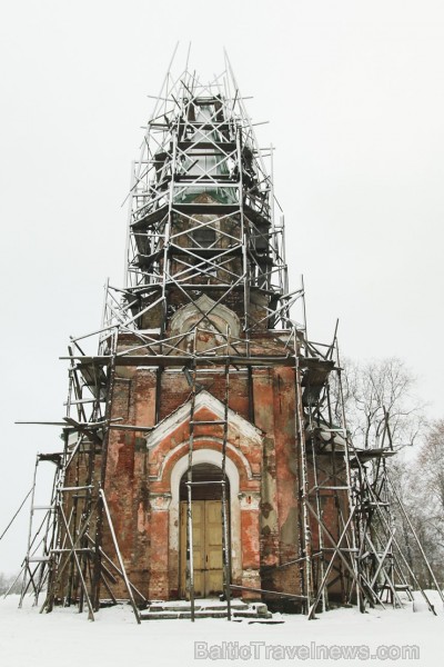 Baznīca celta 19. gs. 70. gadu sākumā un tā darbojusies līdz pat 20. gs. 40. gadiem. Drupas, daļēji saglabājies baznīcas tornis. 168161