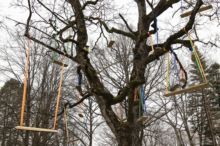 Siguldā atklāts pirmais šūpoļu festivāls «Latvija šūpojas Siguldā» 171213