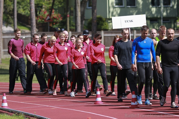 Valmierā, J. Daliņa stadionā, norisinās Latvijas čempionāts ugunsdzēsības sportā 177870