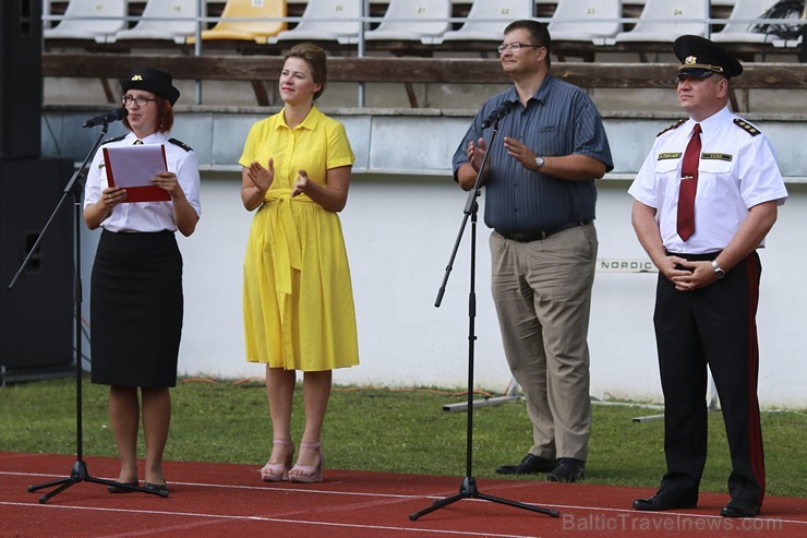 Valmierā, J. Daliņa stadionā, norisinās Latvijas čempionāts ugunsdzēsības sportā 177871