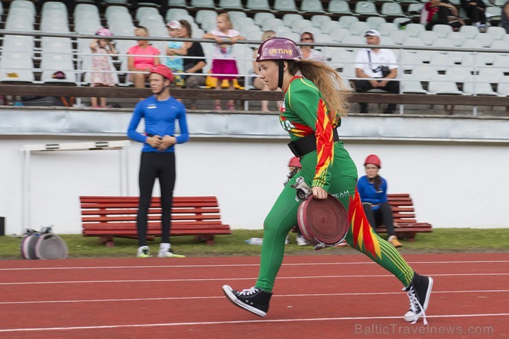 Latvijas čempionāts ugunsdzēsības sportā pulcē labākos pašmāju un ārzemju sporistus 177993