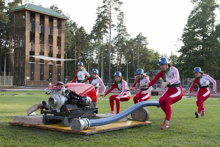 Latvijas čempionāts ugunsdzēsības sportā pulcē labākos pašmāju un ārzemju sportistus 178050