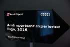 Travelnews.lv redakcija Biķernieku trasē 15.08.2016 izmēģina jaudīgos Audi R8 un RS sērijas automobiļus. Foto: Audi Sport 2