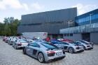 Travelnews.lv redakcija Biķernieku trasē 15.08.2016 izmēģina jaudīgos Audi R8 un RS sērijas automobiļus. Foto: Audi Sport 3