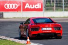 Travelnews.lv redakcija Biķernieku trasē 15.08.2016 izmēģina jaudīgos Audi R8 un RS sērijas automobiļus. Foto: Audi Sport 17