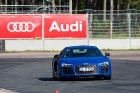 Travelnews.lv redakcija Biķernieku trasē 15.08.2016 izmēģina jaudīgos Audi R8 un RS sērijas automobiļus. Foto: Audi Sport 19