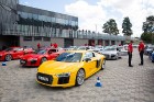 Travelnews.lv redakcija Biķernieku trasē 15.08.2016 izmēģina jaudīgos Audi R8 un RS sērijas automobiļus. Foto: Audi Sport 50