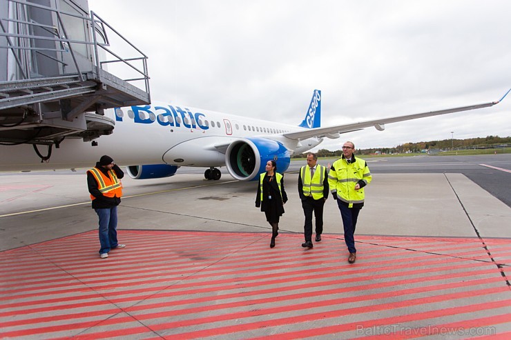 Lidsabiedrība airBaltic ar Bombardier ražoto «CS300» lidmašīnu viesojās Tallinā 185469