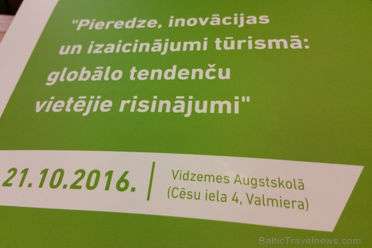 Vidzemes Augstskola: «Pieredze, inovācijas un izaicinājumi tūrismā: globālo tendenču vietējie risinājumi» 186545