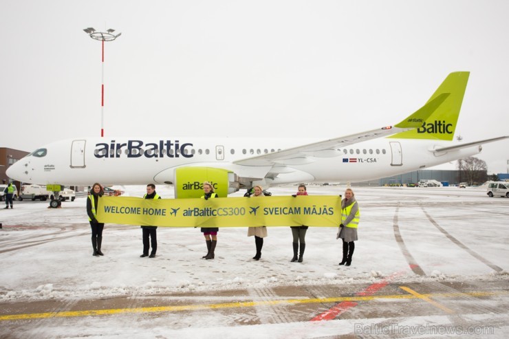 Rīga. Šodien, 2016.gada 30.novembrī Latvijas lidsabiedrība airBaltic Rīgā sagaidīja pasaulē pirmo Bombardier CS300 lidmašīnu. 188871