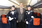 Divi biznesa klases tūristi izbauda lidojumu Rīga - Maskava ar lidsabiedrību «Aaeroflot». Atbalsta: Baltic Travel Group 25