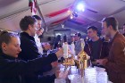 Hokeja fanu telts Pārdaugavā pie «Islande Hotel» sit augstu vilni Latvijas spēlēs 42